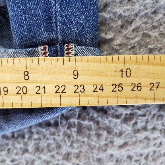 Silver Jeans Shorts Womens 27 Blue Boyfriend Rolled Distressed Denim Jorts - Picture 7 of 11